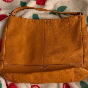 Coach Tangerine Leather Shoulder Bag